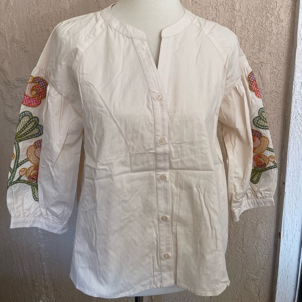 Jodifl Embroidered Sleeves Blouse